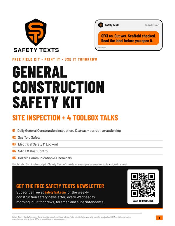 General Construction Safety Kit cover