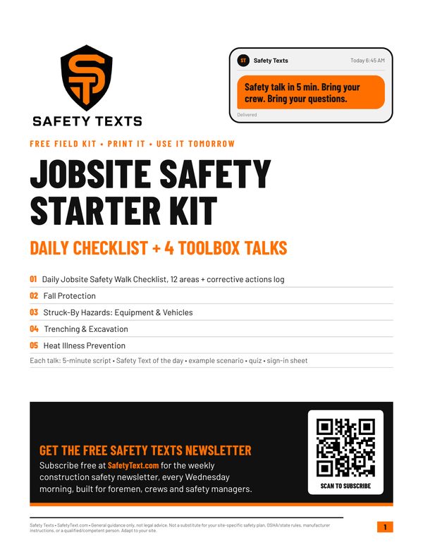 Jobsite Safety Starter Kit cover