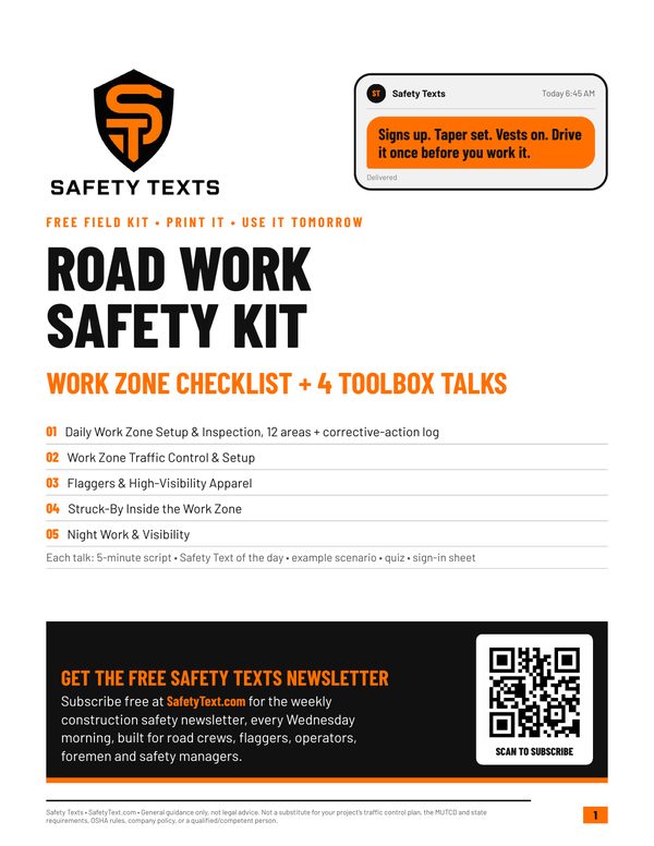 Road Work Safety Kit cover